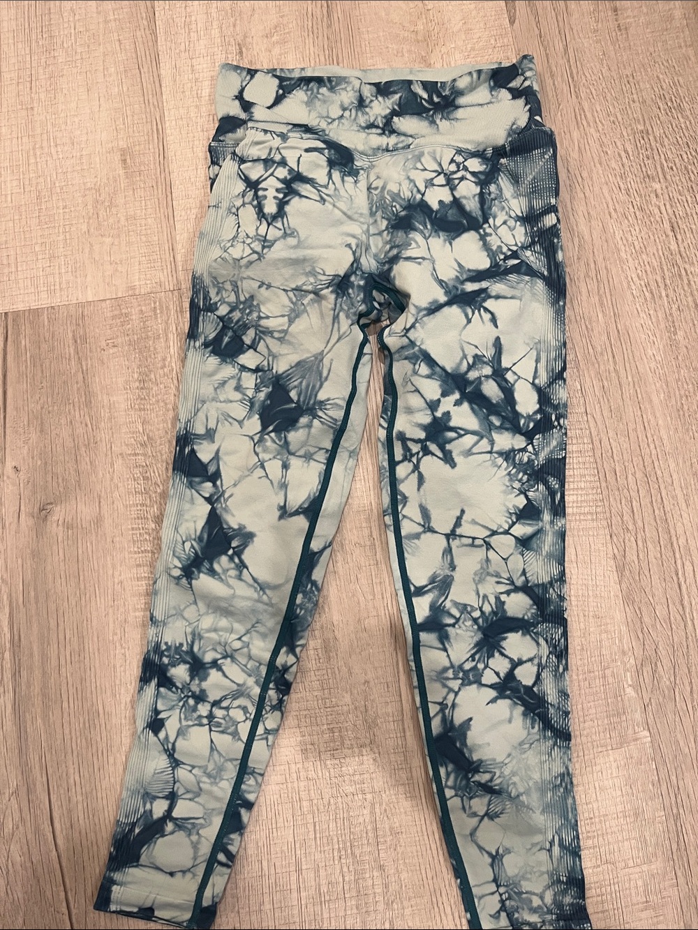 Women’s Tie-Dye Active Leggings - Blue/White